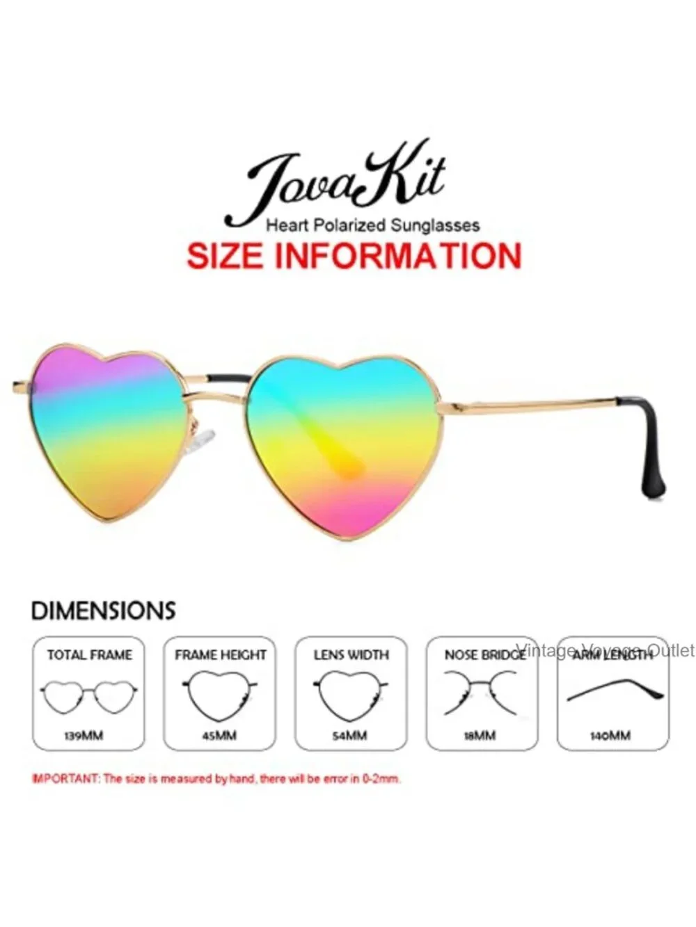 Polarized Heart Sunglasses Women Metal Frame UV Protection